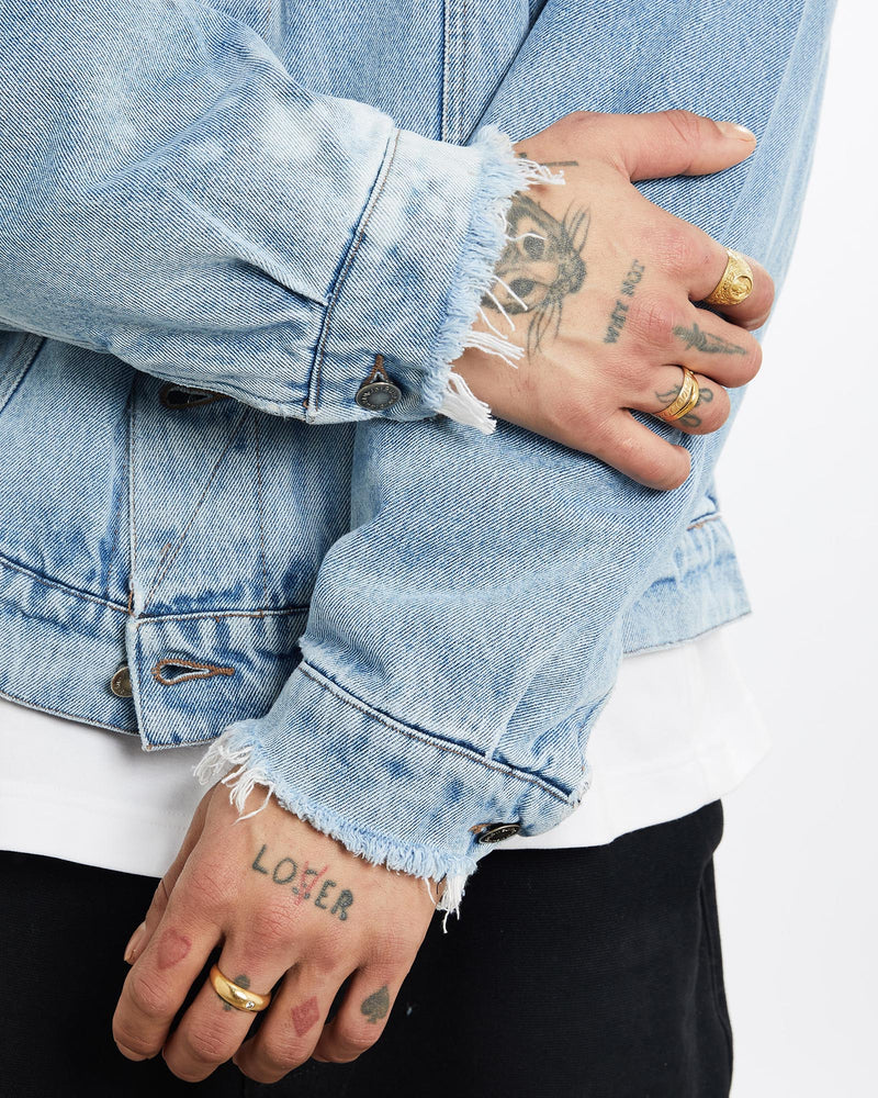 Vintage, Wrangler, Sherpa, Lined, Denim, Jacket, The Real Deal, size extra large, colour Blue, newtown, sydney, australia, thrift store, opshop, preloved, secondhand, sustainable, retro, antique, 70s, 80s, 90s, 2000s, 00s, fashion, clothing, streetwear, trendy, garment, style, boutique, store, shop, archive, sale, cheap, best, top, Jackets