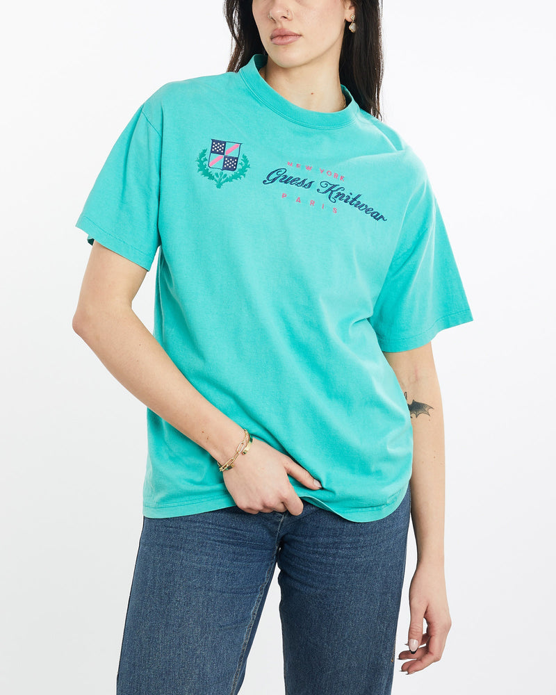 Vintage, 90s, Guess, Knitwear', Tee, The Real Deal, size medium, colour Green, newtown, sydney, australia, thrift store, opshop, preloved, secondhand, sustainable, retro, antique, 70s, 80s, 90s, 2000s, 00s, fashion, clothing, streetwear, trendy, garment, style, boutique, store, shop, archive, sale, cheap, best, top, T-Shirts