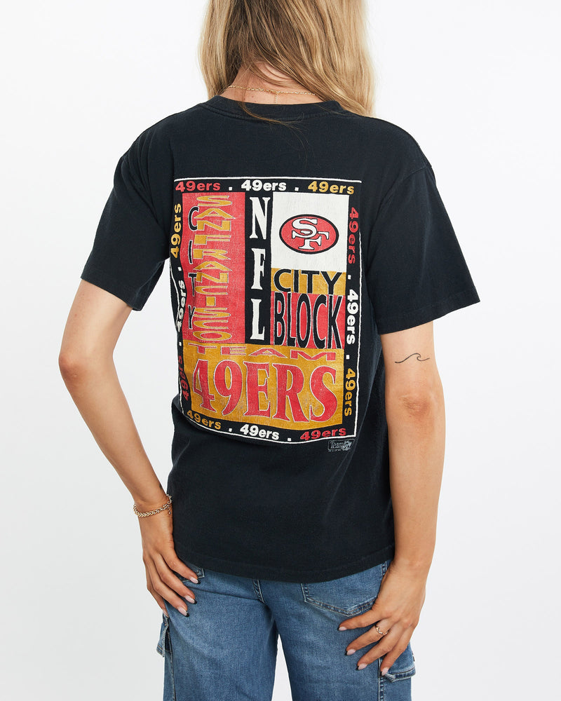 Vintage, 1991, NFL, San, Francisco, 49ers, Tee, The Real Deal, size medium, colour Black, newtown, sydney, australia, thrift store, opshop, preloved, secondhand, sustainable, retro, antique, 70s, 80s, 90s, 2000s, 00s, fashion, clothing, streetwear, trendy, garment, style, boutique, store, shop, archive, sale, cheap, best, top, T-Shirts