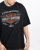 Vintage, Harley, Davidson, Tee, The Real Deal, size double extra large, colour Black, newtown, sydney, australia, thrift store, opshop, preloved, secondhand, sustainable, retro, antique, 70s, 80s, 90s, 2000s, 00s, fashion, clothing, streetwear, trendy, garment, style, boutique, store, shop, archive, sale, cheap, best, top, T-Shirts
