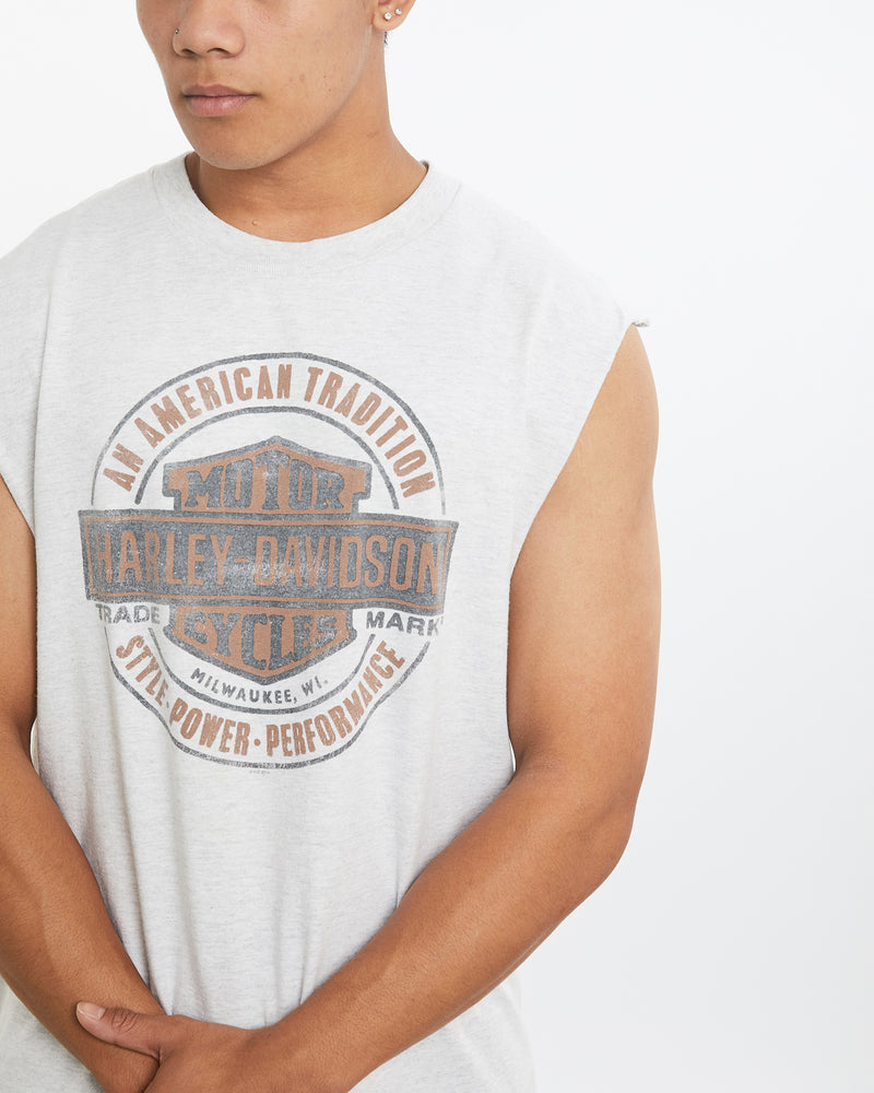 Vintage Harley Davidson Tank <br>L , The Real Deal , newtown, sydney, australia, thrift store, opshop, preloved, secondhand, sustainable, retro, antique, 70s, 80s, 90s, 2000s, 00s, fashion, clothing, streetwear, trendy, garment, style, boutique, store, shop, archive, sale, cheap, best, top