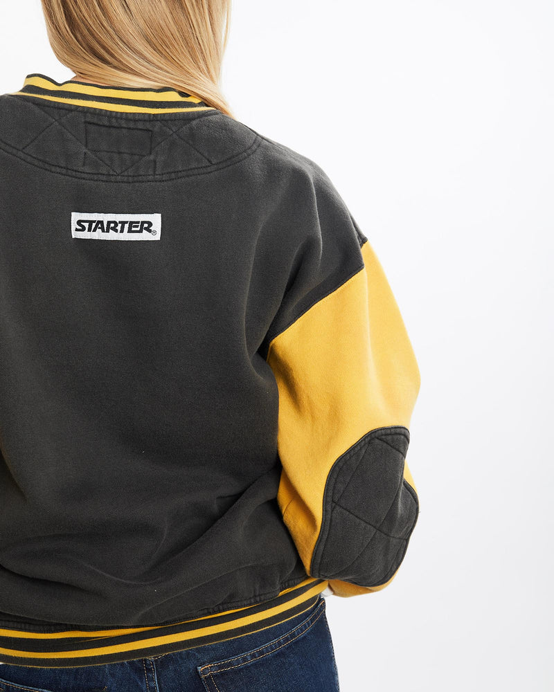 Vintage, 90s, Starter, NHL, Boston, Bruins, Sweatshirt, The Real Deal, size medium, colour Multicolour, newtown, sydney, australia, thrift store, opshop, preloved, secondhand, sustainable, retro, antique, 70s, 80s, 90s, 2000s, 00s, fashion, clothing, streetwear, trendy, garment, style, boutique, store, shop, archive, sale, cheap, best, top, Sweats and hoodies