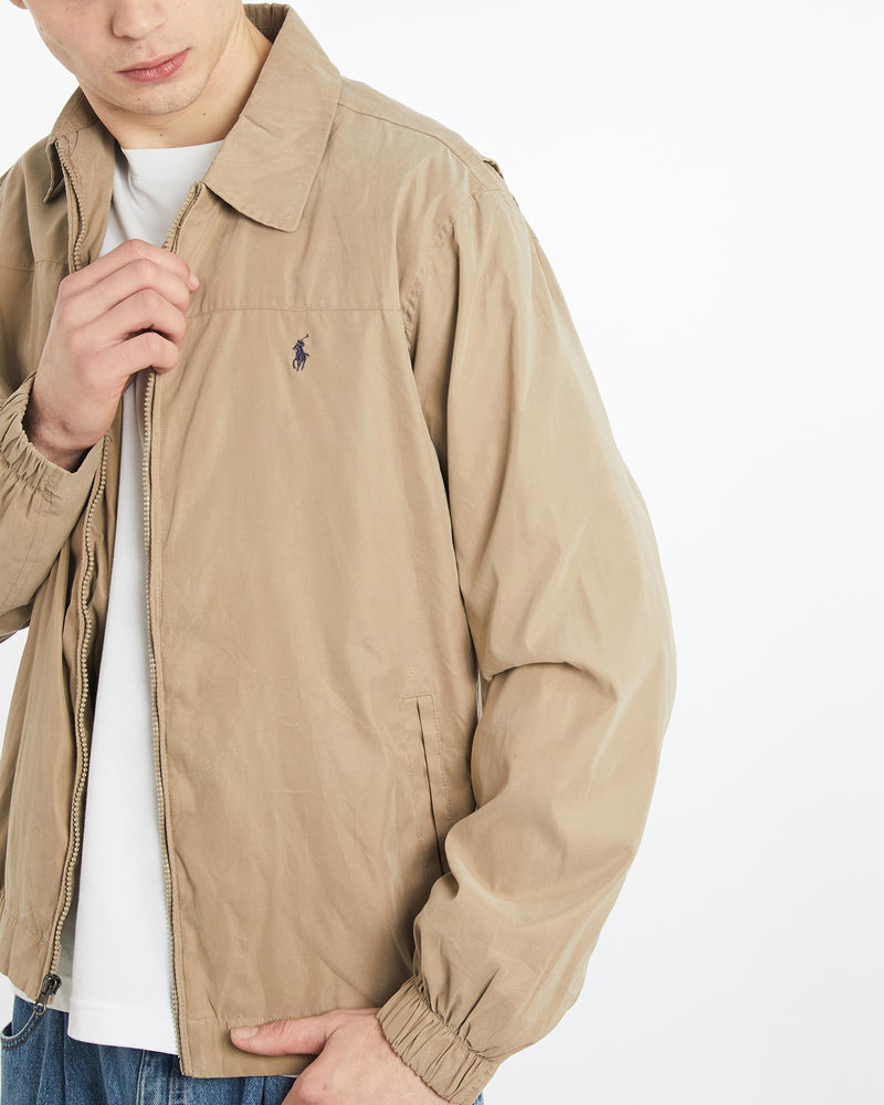 Vintage, 90s, Polo, Ralph, Lauren, Harrington, Jacket, The Real Deal, size extra large, colour Beige, newtown, sydney, australia, thrift store, opshop, preloved, secondhand, sustainable, retro, antique, 70s, 80s, 90s, 2000s, 00s, fashion, clothing, streetwear, trendy, garment, style, boutique, store, shop, archive, sale, cheap, best, top, Jackets