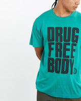 Vintage, Drug, Fee, Body', Tee, The Real Deal, size large, colour Green, newtown, sydney, australia, thrift store, opshop, preloved, secondhand, sustainable, retro, antique, 70s, 80s, 90s, 2000s, 00s, fashion, clothing, streetwear, trendy, garment, style, boutique, store, shop, archive, sale, cheap, best, top, T-Shirts
