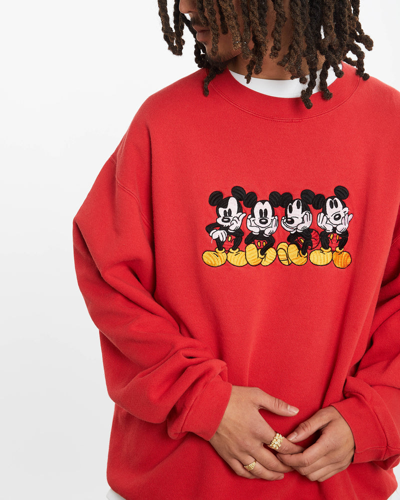 Vintage 90s Disney Mickey Mouse Sweatshirt <br>XL , The Real Deal , newtown, sydney, australia, thrift store, opshop, preloved, secondhand, sustainable, retro, antique, 70s, 80s, 90s, 2000s, 00s, fashion, clothing, streetwear, trendy, garment, style, boutique, store, shop, archive, sale, cheap, best, top