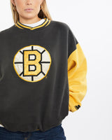Vintage, 90s, Starter, NHL, Boston, Bruins, Sweatshirt, The Real Deal, size medium, colour Multicolour, newtown, sydney, australia, thrift store, opshop, preloved, secondhand, sustainable, retro, antique, 70s, 80s, 90s, 2000s, 00s, fashion, clothing, streetwear, trendy, garment, style, boutique, store, shop, archive, sale, cheap, best, top, Sweats and hoodies