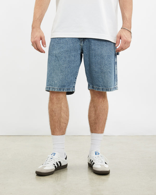 Vintage Wrangler Denim Carpenter Shorts <br>32" , The Real Deal , newtown, sydney, australia, thrift store, opshop, preloved, secondhand, sustainable, retro, antique, 70s, 80s, 90s, 2000s, 00s, fashion, clothing, streetwear, trendy, garment, style, boutique, store, shop, archive, sale, cheap, best, top