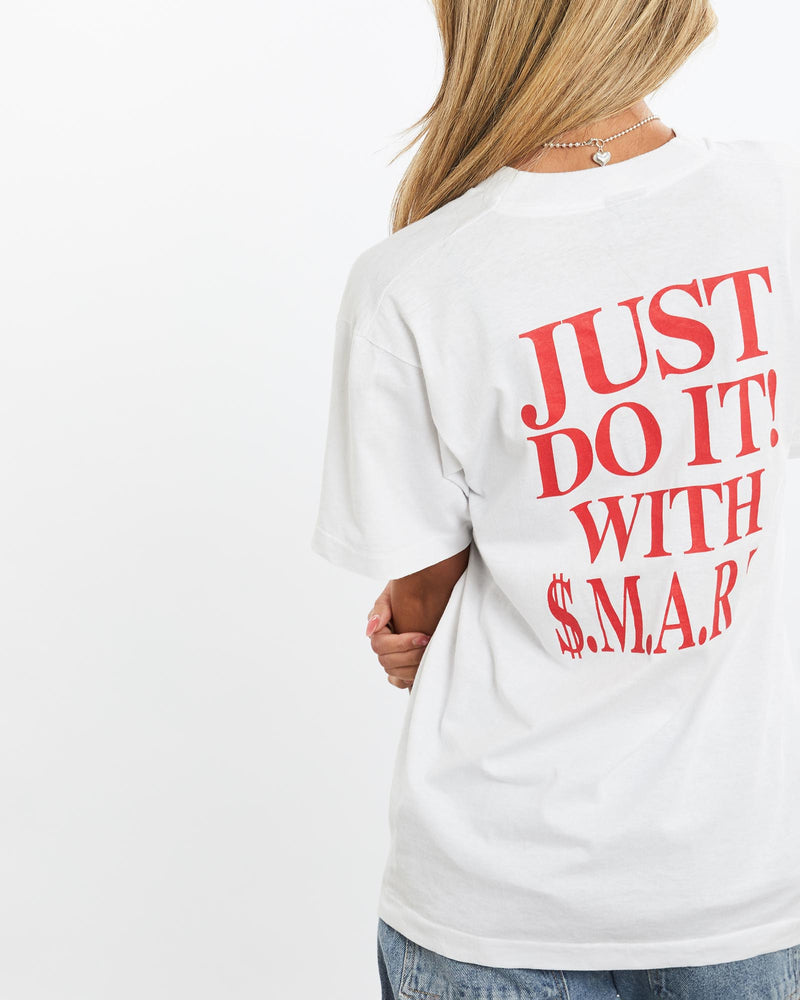 Vintage, 90s, The, Debt, Terminator', Tee, The Real Deal, size small, colour White, newtown, sydney, australia, thrift store, opshop, preloved, secondhand, sustainable, retro, antique, 70s, 80s, 90s, 2000s, 00s, fashion, clothing, streetwear, trendy, garment, style, boutique, store, shop, archive, sale, cheap, best, top, T-Shirts