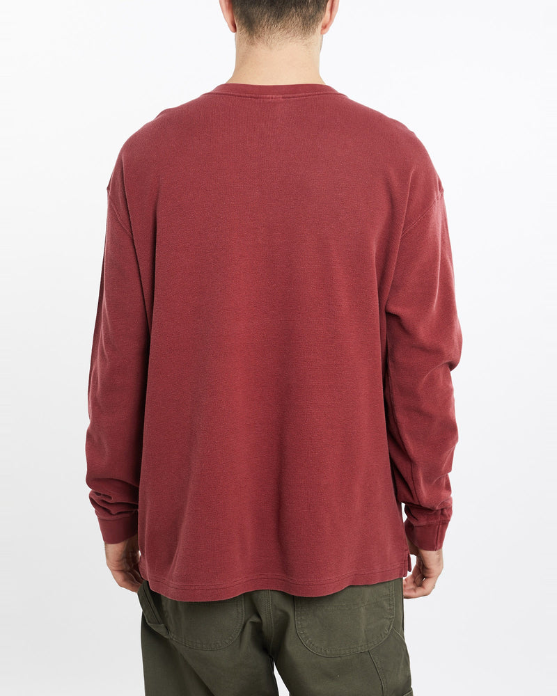 Vintage, Carhartt, Long, Sleeve, Thermal, Tee, The Real Deal, size extra large, colour Burgundy, newtown, sydney, australia, thrift store, opshop, preloved, secondhand, sustainable, retro, antique, 70s, 80s, 90s, 2000s, 00s, fashion, clothing, streetwear, trendy, garment, style, boutique, store, shop, archive, sale, cheap, best, top, T-Shirts