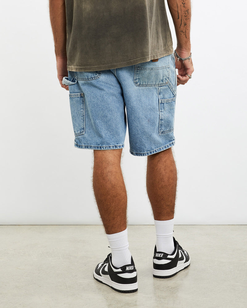 Vintage, Carhartt, Denim, Carpenter, Shorts, The Real Deal, size 36", colour Blue, newtown, sydney, australia, thrift store, opshop, preloved, secondhand, sustainable, retro, antique, 70s, 80s, 90s, 2000s, 00s, fashion, clothing, streetwear, trendy, garment, style, boutique, store, shop, archive, sale, cheap, best, top, Shorts