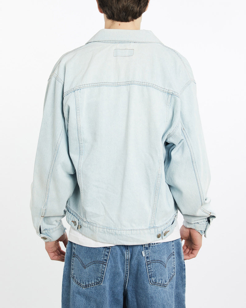 Vintage, Wrangler, Denim, Jacket, The Real Deal, size extra large, colour Blue, newtown, sydney, australia, thrift store, opshop, preloved, secondhand, sustainable, retro, antique, 70s, 80s, 90s, 2000s, 00s, fashion, clothing, streetwear, trendy, garment, style, boutique, store, shop, archive, sale, cheap, best, top, Jackets