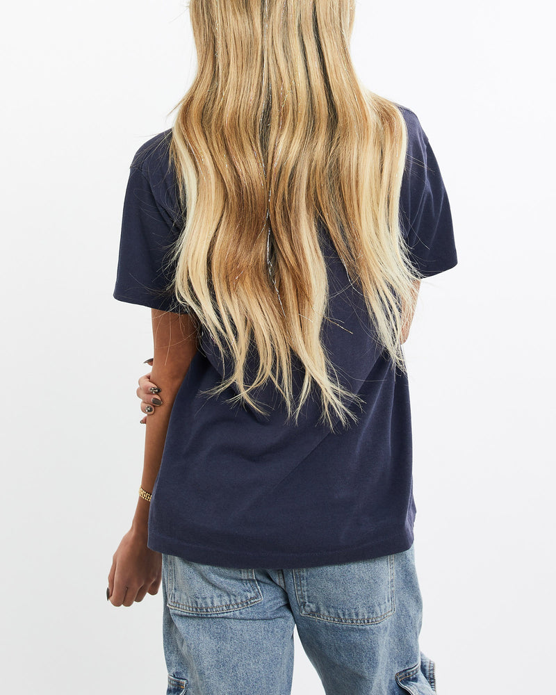 Vintage, 1992, MLB, Atlanta, Braves, Tee, The Real Deal, size extra small, colour Navy, newtown, sydney, australia, thrift store, opshop, preloved, secondhand, sustainable, retro, antique, 70s, 80s, 90s, 2000s, 00s, fashion, clothing, streetwear, trendy, garment, style, boutique, store, shop, archive, sale, cheap, best, top, T-Shirts