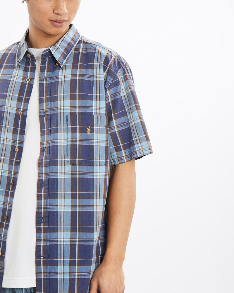 Vintage, 90s, Polo, Ralph, Lauren, Short, Sleeve, Button, Up, Shirt, The Real Deal, size large, colour Multicolour, newtown, sydney, australia, thrift store, opshop, preloved, secondhand, sustainable, retro, antique, 70s, 80s, 90s, 2000s, 00s, fashion, clothing, streetwear, trendy, garment, style, boutique, store, shop, archive, sale, cheap, best, top, Shirts