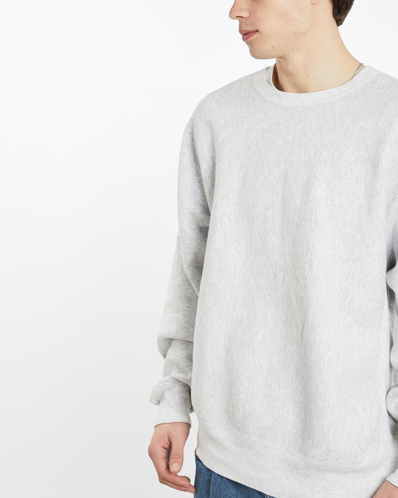 Vintage, 90s, Lee, Blank, Heavyweight, Sweatshirt, The Real Deal, size extra large, colour Grey, newtown, sydney, australia, thrift store, opshop, preloved, secondhand, sustainable, retro, antique, 70s, 80s, 90s, 2000s, 00s, fashion, clothing, streetwear, trendy, garment, style, boutique, store, shop, archive, sale, cheap, best, top, Sweats and hoodies