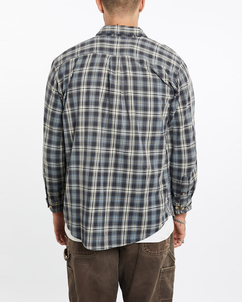 Vintage, 90s, Carhartt, Button, Up, Shirt, The Real Deal, size extra large, colour Blue, newtown, sydney, australia, thrift store, opshop, preloved, secondhand, sustainable, retro, antique, 70s, 80s, 90s, 2000s, 00s, fashion, clothing, streetwear, trendy, garment, style, boutique, store, shop, archive, sale, cheap, best, top, Shirts