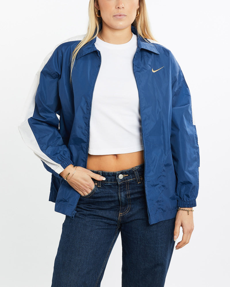 Vintage, 90s, Nike, Windbreaker, Jacket, The Real Deal, size medium, colour Navy, newtown, sydney, australia, thrift store, opshop, preloved, secondhand, sustainable, retro, antique, 70s, 80s, 90s, 2000s, 00s, fashion, clothing, streetwear, trendy, garment, style, boutique, store, shop, archive, sale, cheap, best, top, Jackets