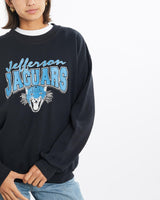 Vintage, Jefferson, Jaguars, Football, Tee, The Real Deal, size small, colour Black, newtown, sydney, australia, thrift store, opshop, preloved, secondhand, sustainable, retro, antique, 70s, 80s, 90s, 2000s, 00s, fashion, clothing, streetwear, trendy, garment, style, boutique, store, shop, archive, sale, cheap, best, top, T-Shirts