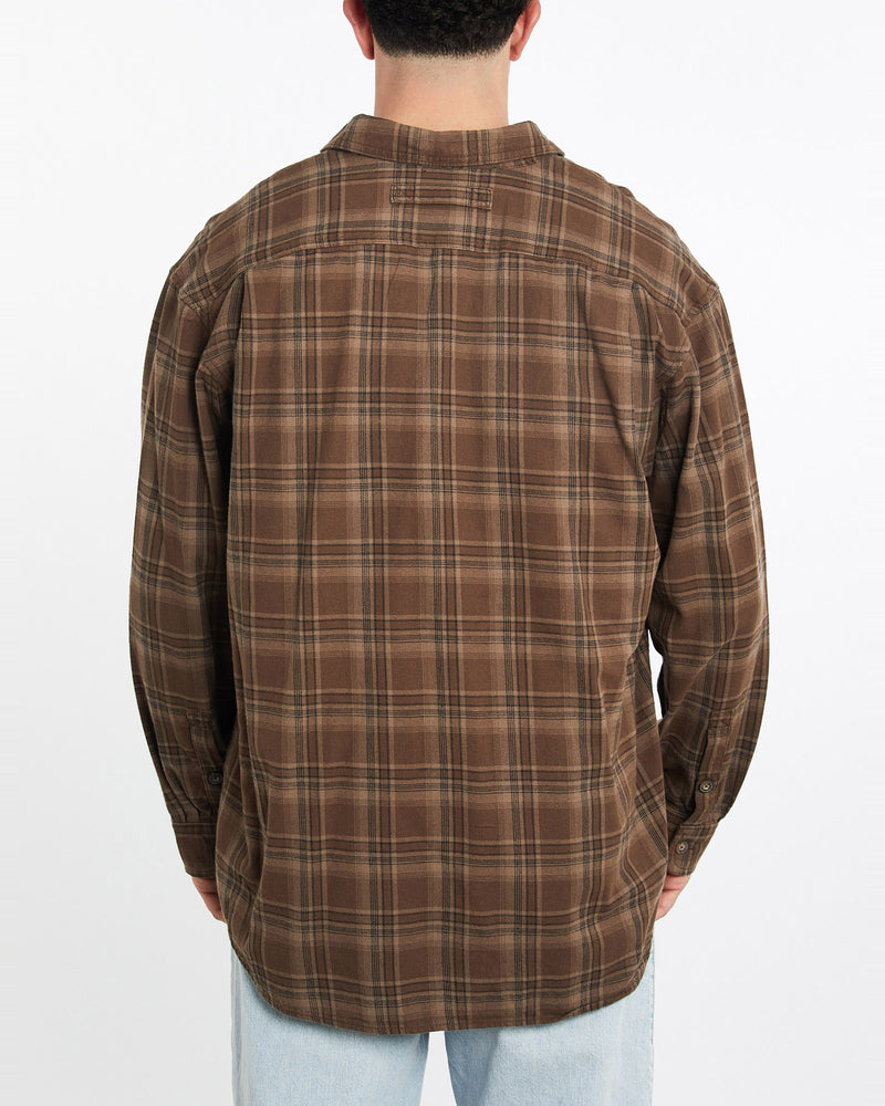 Vintage, 90s, Polo, Ralph, Lauren, Flannelette, Button, Up, Shirt, The Real Deal, size double extra large, colour Brown, newtown, sydney, australia, thrift store, opshop, preloved, secondhand, sustainable, retro, antique, 70s, 80s, 90s, 2000s, 00s, fashion, clothing, streetwear, trendy, garment, style, boutique, store, shop, archive, sale, cheap, best, top, Shirts