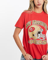 Vintage, 80s, NFL, San, Francisco, 49ers, Tee, The Real Deal, size extra small, colour Red, newtown, sydney, australia, thrift store, opshop, preloved, secondhand, sustainable, retro, antique, 70s, 80s, 90s, 2000s, 00s, fashion, clothing, streetwear, trendy, garment, style, boutique, store, shop, archive, sale, cheap, best, top, T-Shirts