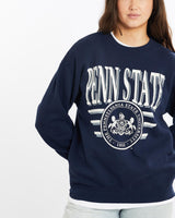Vintage, 90s, NCAA, Penn, State, Nittany, Lions, Sweatshirt, The Real Deal, size medium, colour Blue, newtown, sydney, australia, thrift store, opshop, preloved, secondhand, sustainable, retro, antique, 70s, 80s, 90s, 2000s, 00s, fashion, clothing, streetwear, trendy, garment, style, boutique, store, shop, archive, sale, cheap, best, top, Sweats and hoodies