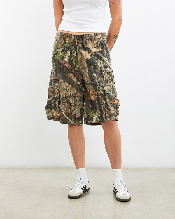 Vintage, Realtree, Camo, Cargo, Shorts, The Real Deal, size 31", colour Green, newtown, sydney, australia, thrift store, opshop, preloved, secondhand, sustainable, retro, antique, 70s, 80s, 90s, 2000s, 00s, fashion, clothing, streetwear, trendy, garment, style, boutique, store, shop, archive, sale, cheap, best, top, Shorts