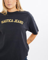 Vintage, Nautica, Jeans, Tee, The Real Deal, size medium, colour Navy, newtown, sydney, australia, thrift store, opshop, preloved, secondhand, sustainable, retro, antique, 70s, 80s, 90s, 2000s, 00s, fashion, clothing, streetwear, trendy, garment, style, boutique, store, shop, archive, sale, cheap, best, top, T-Shirts