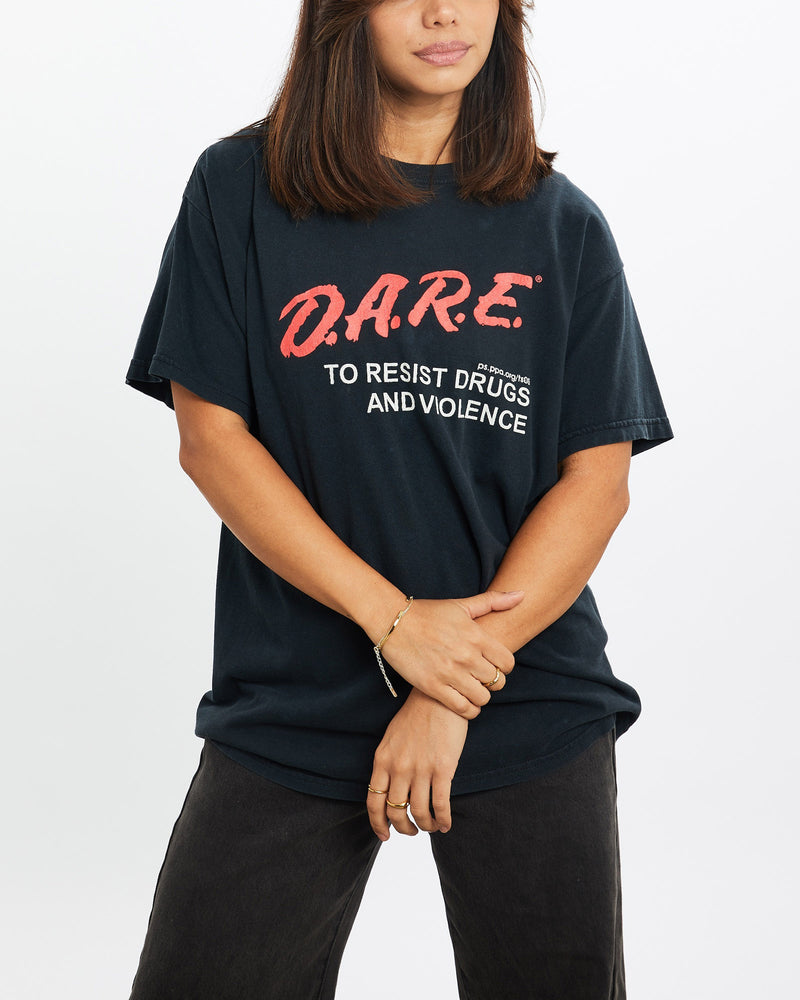 Vintage, 90s, D.A.R.E, Tee, The Real Deal, size small, colour Grey, newtown, sydney, australia, thrift store, opshop, preloved, secondhand, sustainable, retro, antique, 70s, 80s, 90s, 2000s, 00s, fashion, clothing, streetwear, trendy, garment, style, boutique, store, shop, archive, sale, cheap, best, top, T-Shirts