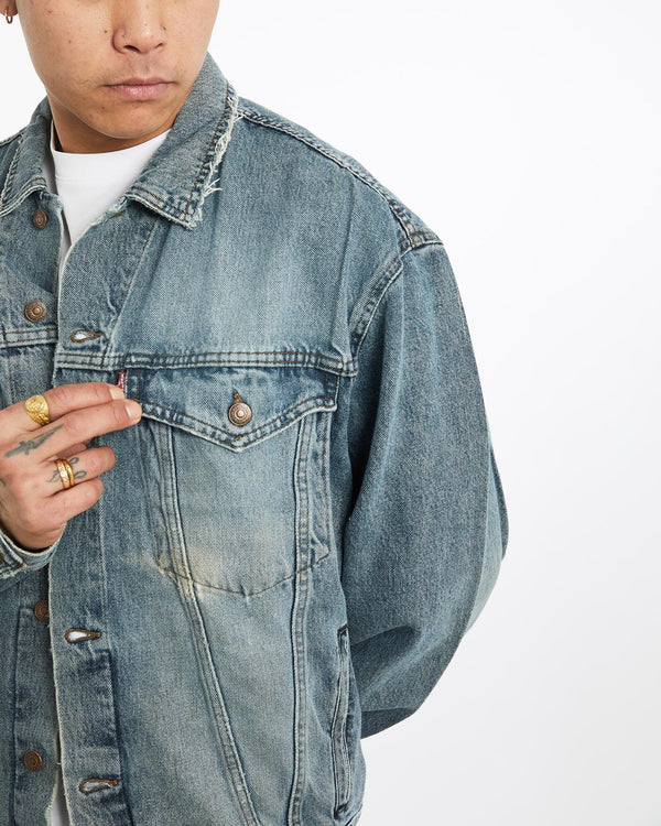 Vintage, 90s, Levi's, Denim, Jacket, The Real Deal, size extra large, colour Navy, newtown, sydney, australia, thrift store, opshop, preloved, secondhand, sustainable, retro, antique, 70s, 80s, 90s, 2000s, 00s, fashion, clothing, streetwear, trendy, garment, style, boutique, store, shop, archive, sale, cheap, best, top, Jackets
