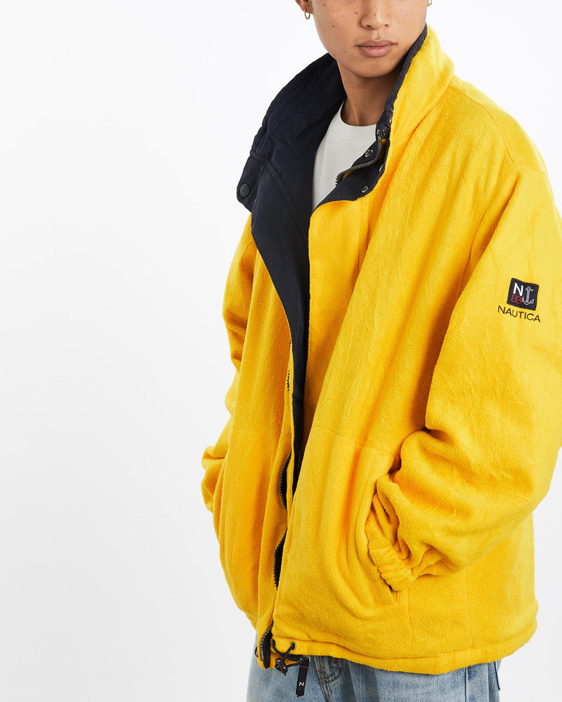 Vintage, Nautica, Reversible, Fleece, Jacket, The Real Deal, size extra large, colour Navy, newtown, sydney, australia, thrift store, opshop, preloved, secondhand, sustainable, retro, antique, 70s, 80s, 90s, 2000s, 00s, fashion, clothing, streetwear, trendy, garment, style, boutique, store, shop, archive, sale, cheap, best, top, Jackets