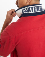 Vintage, Canterbury, Short, Sleeve, Rugby, Shirt, The Real Deal, size large, colour Red, newtown, sydney, australia, thrift store, opshop, preloved, secondhand, sustainable, retro, antique, 70s, 80s, 90s, 2000s, 00s, fashion, clothing, streetwear, trendy, garment, style, boutique, store, shop, archive, sale, cheap, best, top, Shirts