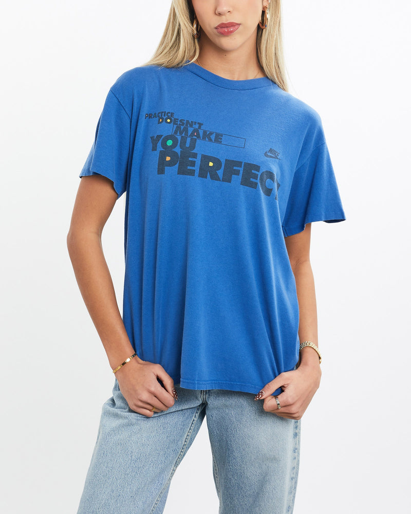 Vintage, 90s, Nike, Tee, The Real Deal, size extra small, colour Blue, newtown, sydney, australia, thrift store, opshop, preloved, secondhand, sustainable, retro, antique, 70s, 80s, 90s, 2000s, 00s, fashion, clothing, streetwear, trendy, garment, style, boutique, store, shop, archive, sale, cheap, best, top, T-Shirts