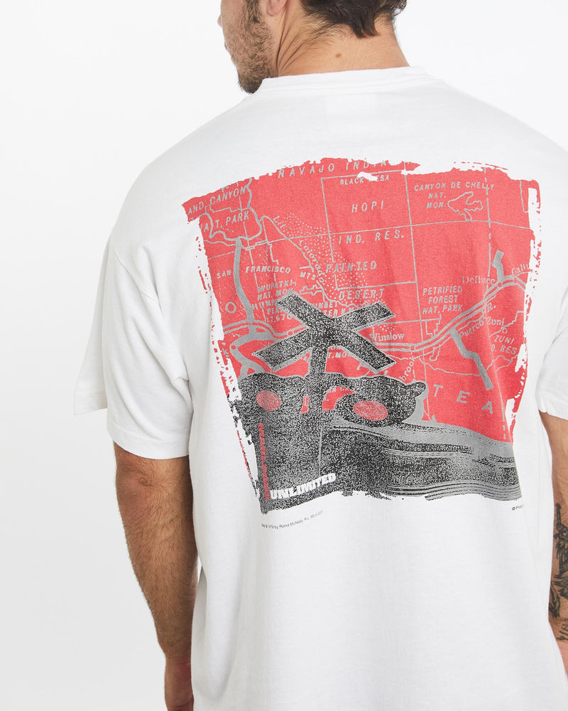 Vintage, 1995, Marlboro, Cigarettes, Tee, The Real Deal, size large, colour White, newtown, sydney, australia, thrift store, opshop, preloved, secondhand, sustainable, retro, antique, 70s, 80s, 90s, 2000s, 00s, fashion, clothing, streetwear, trendy, garment, style, boutique, store, shop, archive, sale, cheap, best, top, T-Shirts