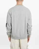 Vintage, NFL, Pittsburgh, Steelers, Sweatshirt, The Real Deal, size large, colour Grey, newtown, sydney, australia, thrift store, opshop, preloved, secondhand, sustainable, retro, antique, 70s, 80s, 90s, 2000s, 00s, fashion, clothing, streetwear, trendy, garment, style, boutique, store, shop, archive, sale, cheap, best, top, Sweats and hoodies