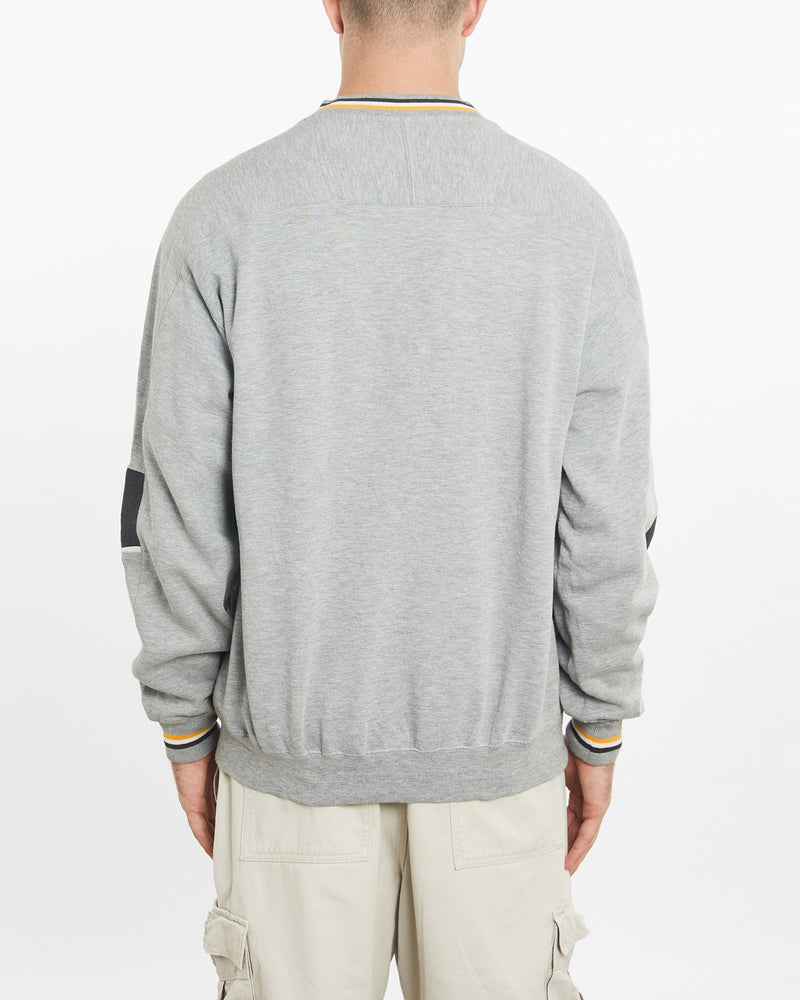 Vintage, NFL, Pittsburgh, Steelers, Sweatshirt, The Real Deal, size large, colour Grey, newtown, sydney, australia, thrift store, opshop, preloved, secondhand, sustainable, retro, antique, 70s, 80s, 90s, 2000s, 00s, fashion, clothing, streetwear, trendy, garment, style, boutique, store, shop, archive, sale, cheap, best, top, Sweats and hoodies