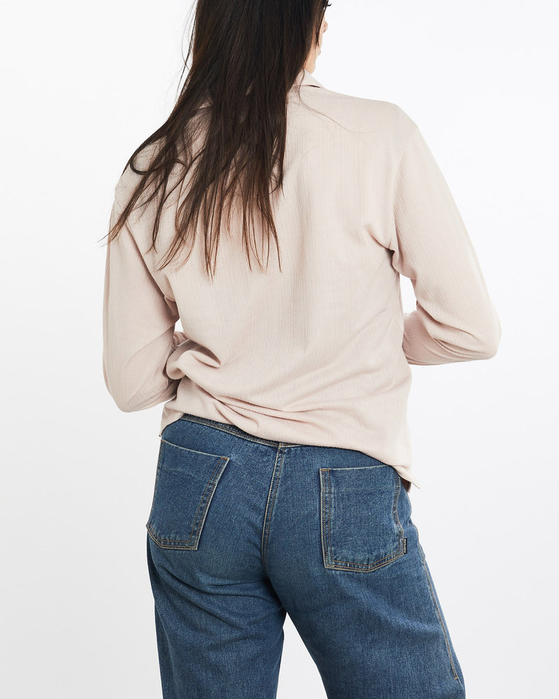 Vintage, 90s, Gianni, Valentino, Long, Sleeve, Polo, Shirt, The Real Deal, size medium, colour Pink, newtown, sydney, australia, thrift store, opshop, preloved, secondhand, sustainable, retro, antique, 70s, 80s, 90s, 2000s, 00s, fashion, clothing, streetwear, trendy, garment, style, boutique, store, shop, archive, sale, cheap, best, top, Shirts