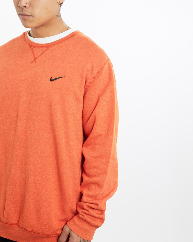 Vintage, 90s, Nike, Sweatshirt, The Real Deal, size extra large, colour Orange, newtown, sydney, australia, thrift store, opshop, preloved, secondhand, sustainable, retro, antique, 70s, 80s, 90s, 2000s, 00s, fashion, clothing, streetwear, trendy, garment, style, boutique, store, shop, archive, sale, cheap, best, top, Sweats and hoodies