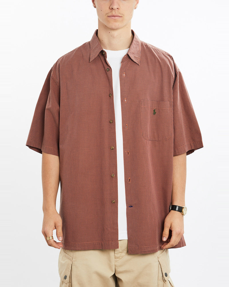 Vintage, 90s, Polo, Ralph, Lauren, Short, Sleeve, Button, Up, Shirt, The Real Deal, size extra large, colour Orange, newtown, sydney, australia, thrift store, opshop, preloved, secondhand, sustainable, retro, antique, 70s, 80s, 90s, 2000s, 00s, fashion, clothing, streetwear, trendy, garment, style, boutique, store, shop, archive, sale, cheap, best, top, Shirts