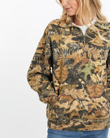 Vintage, 90s, Realtree, Camo, Quarter, Zip, Sweatshirt, The Real Deal, size medium, colour Green, newtown, sydney, australia, thrift store, opshop, preloved, secondhand, sustainable, retro, antique, 70s, 80s, 90s, 2000s, 00s, fashion, clothing, streetwear, trendy, garment, style, boutique, store, shop, archive, sale, cheap, best, top, Sweats and hoodies