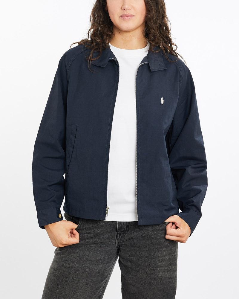 Vintage, 90s, Polo, Ralph, Lauren, Harrington, Jacket, The Real Deal, size medium, colour Navy, newtown, sydney, australia, thrift store, opshop, preloved, secondhand, sustainable, retro, antique, 70s, 80s, 90s, 2000s, 00s, fashion, clothing, streetwear, trendy, garment, style, boutique, store, shop, archive, sale, cheap, best, top, Jackets