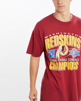 Vintage, 1991, NFL, Washington, Redskins, Super, Bowl, Tee, The Real Deal, size large, colour Burgundy, newtown, sydney, australia, thrift store, opshop, preloved, secondhand, sustainable, retro, antique, 70s, 80s, 90s, 2000s, 00s, fashion, clothing, streetwear, trendy, garment, style, boutique, store, shop, archive, sale, cheap, best, top, T-Shirts