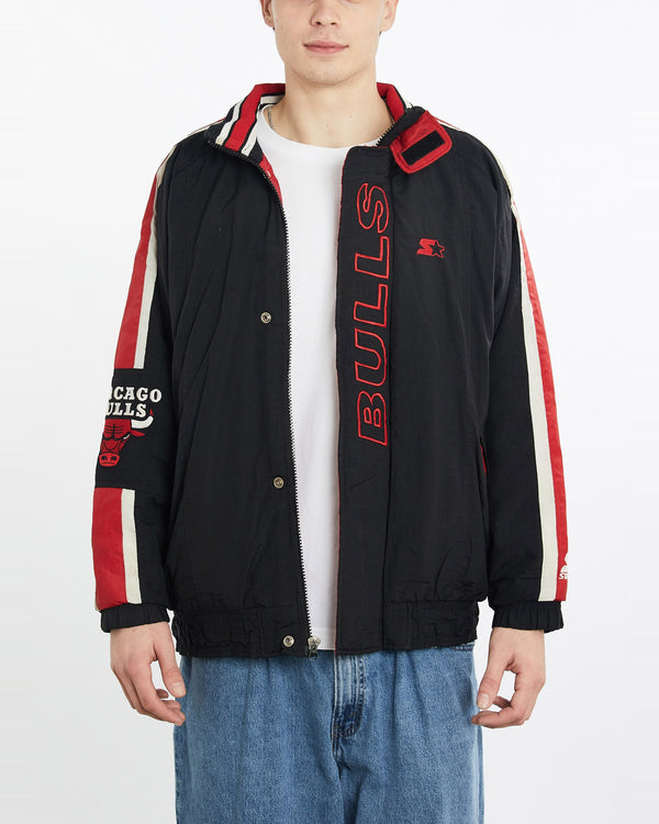 Vintage, 90s, Starter, NBA, Chicago, Bulls, Jacket, The Real Deal, size extra large, colour Multicolour, newtown, sydney, australia, thrift store, opshop, preloved, secondhand, sustainable, retro, antique, 70s, 80s, 90s, 2000s, 00s, fashion, clothing, streetwear, trendy, garment, style, boutique, store, shop, archive, sale, cheap, best, top, Jackets