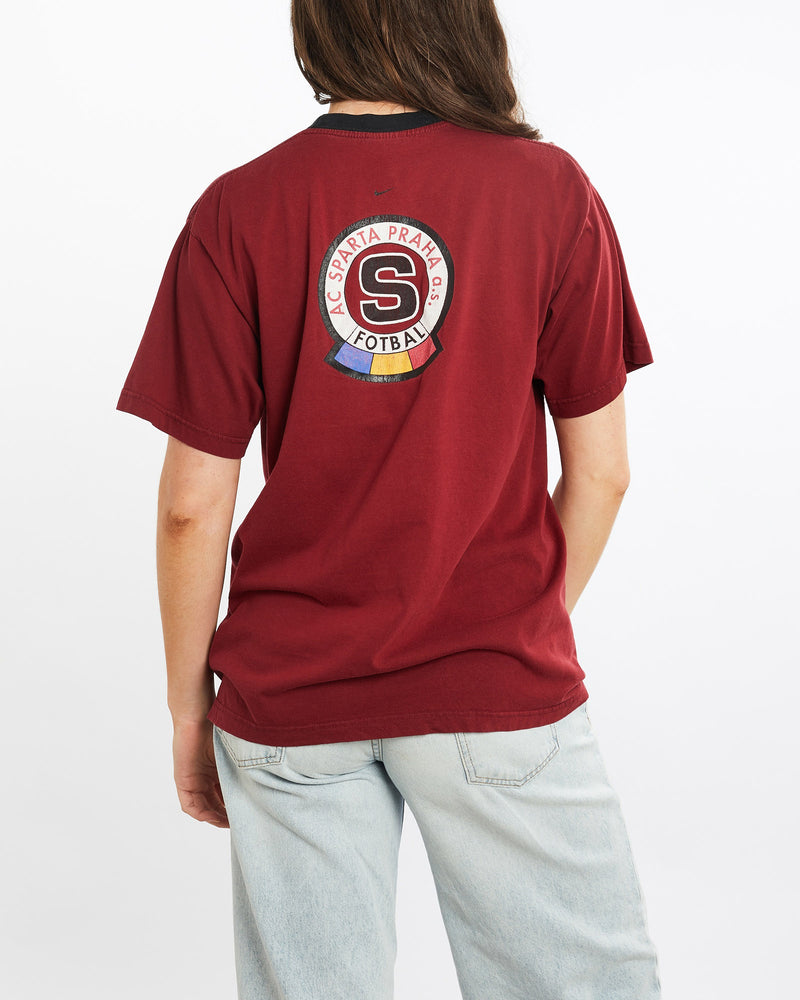 Vintage, 90s, Nike, Sparta, Prague, Fotbal, Tee, The Real Deal, size medium, colour Red, newtown, sydney, australia, thrift store, opshop, preloved, secondhand, sustainable, retro, antique, 70s, 80s, 90s, 2000s, 00s, fashion, clothing, streetwear, trendy, garment, style, boutique, store, shop, archive, sale, cheap, best, top, T-Shirts