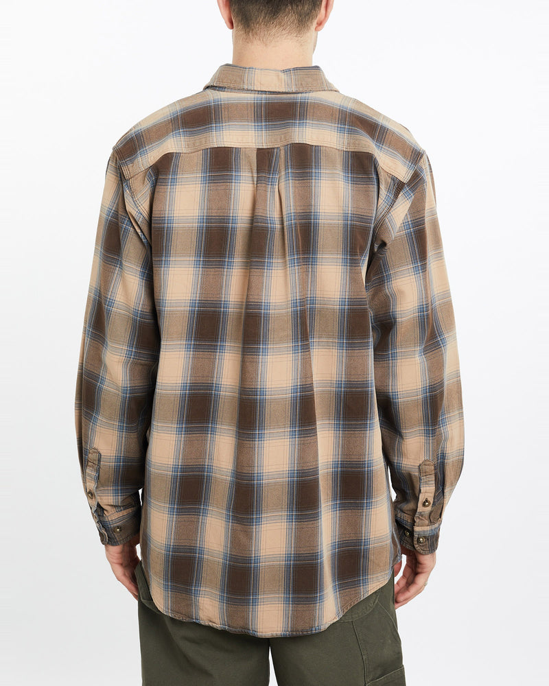 Vintage, Carhartt, Flannelette, Button, Up, Shirt, The Real Deal, size extra large, colour Beige, newtown, sydney, australia, thrift store, opshop, preloved, secondhand, sustainable, retro, antique, 70s, 80s, 90s, 2000s, 00s, fashion, clothing, streetwear, trendy, garment, style, boutique, store, shop, archive, sale, cheap, best, top, Shirts