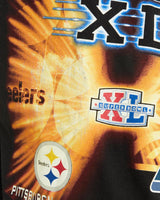 Vintage, NFL, Steelers, vs, Seahawks, Super, Bowl, Tee, The Real Deal, size large, colour Black, newtown, sydney, australia, thrift store, opshop, preloved, secondhand, sustainable, retro, antique, 70s, 80s, 90s, 2000s, 00s, fashion, clothing, streetwear, trendy, garment, style, boutique, store, shop, archive, sale, cheap, best, top, T-Shirts