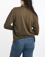 Vintage, 90s, Gianni, Valentino, Long, Sleeve, Polo, Shirt, The Real Deal, size medium, colour Green, newtown, sydney, australia, thrift store, opshop, preloved, secondhand, sustainable, retro, antique, 70s, 80s, 90s, 2000s, 00s, fashion, clothing, streetwear, trendy, garment, style, boutique, store, shop, archive, sale, cheap, best, top, Shirts