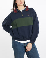 Vintage, Chaps, Ralph, Lauren, Quarter, Zip, Sweatshirt, The Real Deal, size medium, colour Multicolour, newtown, sydney, australia, thrift store, opshop, preloved, secondhand, sustainable, retro, antique, 70s, 80s, 90s, 2000s, 00s, fashion, clothing, streetwear, trendy, garment, style, boutique, store, shop, archive, sale, cheap, best, top, Sweats and hoodies