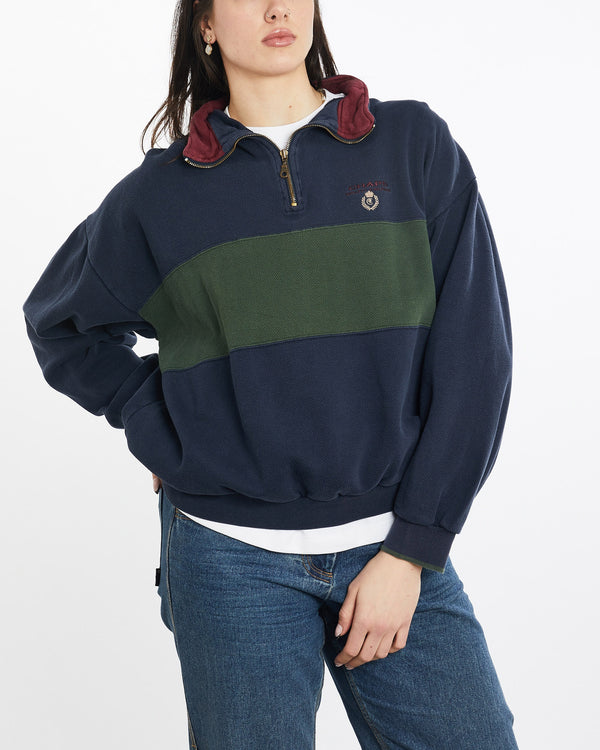 Vintage, Chaps, Ralph, Lauren, Quarter, Zip, Sweatshirt, The Real Deal, size medium, colour Multicolour, newtown, sydney, australia, thrift store, opshop, preloved, secondhand, sustainable, retro, antique, 70s, 80s, 90s, 2000s, 00s, fashion, clothing, streetwear, trendy, garment, style, boutique, store, shop, archive, sale, cheap, best, top, Sweats and hoodies