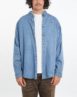 Vintage 90s Tommy Hilfiger Denim Button Up Shirt <br>XXL , The Real Deal , newtown, sydney, australia, thrift store, opshop, preloved, secondhand, sustainable, retro, antique, 70s, 80s, 90s, 2000s, 00s, fashion, clothing, streetwear, trendy, garment, style, boutique, store, shop, archive, sale, cheap, best, top