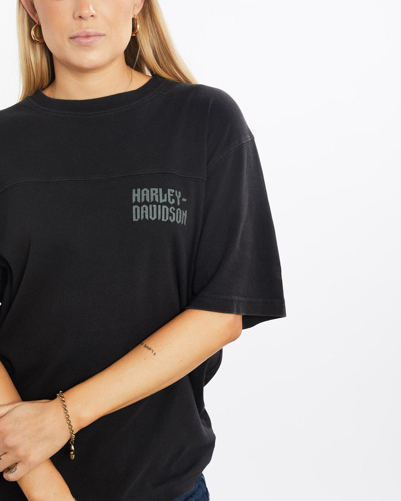 Vintage, Harley, Davidson, Tee, The Real Deal, size large, colour Black, newtown, sydney, australia, thrift store, opshop, preloved, secondhand, sustainable, retro, antique, 70s, 80s, 90s, 2000s, 00s, fashion, clothing, streetwear, trendy, garment, style, boutique, store, shop, archive, sale, cheap, best, top, T-Shirts