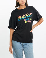 Vintage, 80s, D.A.R.E, Tee, The Real Deal, size small, colour Black, newtown, sydney, australia, thrift store, opshop, preloved, secondhand, sustainable, retro, antique, 70s, 80s, 90s, 2000s, 00s, fashion, clothing, streetwear, trendy, garment, style, boutique, store, shop, archive, sale, cheap, best, top, T-Shirts